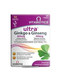 Ultra Гинко + Жен Шен за памет и концентрация х60 таблетки Vitabiotics