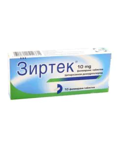 Зиртек при алергии 10 мг x10 таблетки UCB Farchim