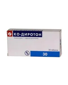 Ко-Диротон 10 мг/12.5 мг х30 таблетки Gedeon
