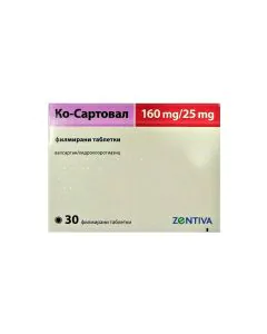 Ко-Сартовал 160 мг/25 мг х30 таблетки Alvogen