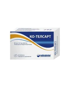 Ко-Телсарт 80 мг/12.5 мг х28 таблетки Чайкафарма