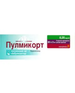 Пулмикорт суспензия 0.25 мг/мл 20 дози х2 мл AstraZeneca