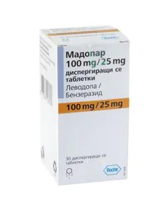 Мадопар 100 мг/25 мг х30 диспергиращи таблетки Roche