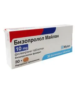 Бизопролол 10 мг х30 таблетки Mylan