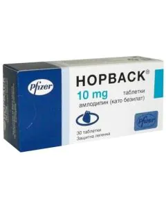 Норваск 10 мг х30 таблетки Pfizer