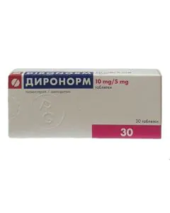 Диронорм 10 мг/5 мг х30 таблетки Gedeon