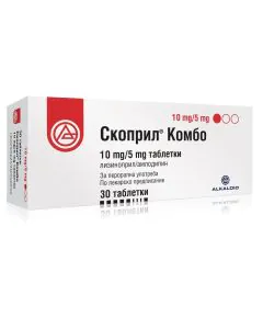 Скоприл Комбо 10 мг/5 мг х30 таблетки Alkaloid