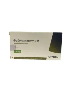 Фебуксостат 120 мг х28 таблетки Pharmascience