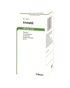 Клацид гранули за перорална суспензия 125 мг/5 мл х60 мл Mylan