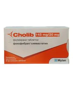 Холиб 145 мг/20 мг х30 таблетки Mylan