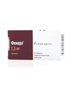 Фемара 2.5 мг х30 таблетки Novartis