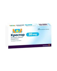 Крестор 20 мг х28 таблетки AstraZeneca