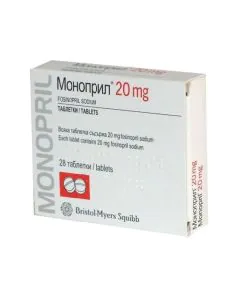 Моноприл 20 мг х28 таблетки PharmaSwiss
