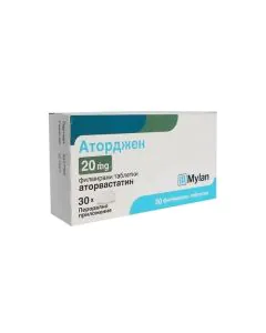 Аторджен 20 мг х30 таблетки Mylan