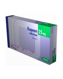 Кориол 25 мг х28 таблетки KRKA