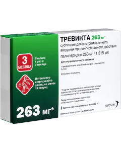Тревикта инжекционна суспензия спринцовка 263 мг Janssen