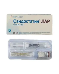 Сандостатин Лар прах и разтворител 30 мг х1 ампула Novartis