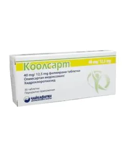 Коолсарт 40 мг/12.5 мг х30 таблетки Чайкафарма