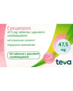 Сукципрол 47.5 мг х60 таблетки Teva