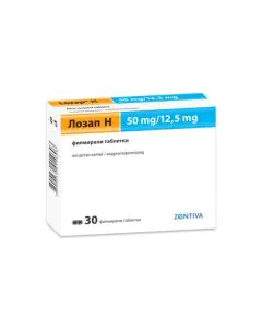 Лозап Н 50 мг/12.5 мг х30 таблетки Zentiva