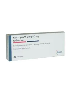 Конкор AM 10 мг/5 мг х30 таблетки Merck