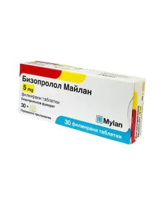 Бизопролол 5 мг х30 таблетки Mylan