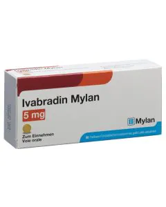 Ивабрадин 5 мг х56 таблетки Mylan