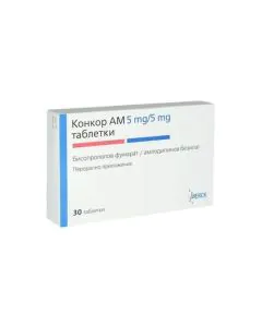 Конкор AM 5 мг/5 мг х30 таблетки Merck
