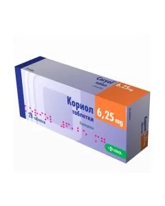 Кориол 6.25 мг х28 таблетки KRKA