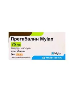 Прегабалин 75 мг х56 капсули Mylan