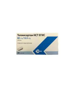 Телмисартан HCT 80 мг/12.5 мг х30 таблетки Egis