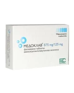 Медоклав 875 мг/125 мг х14 таблетки Medochemie