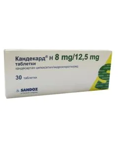 Кандекарт Н 8 мг/12.5 мг х28 таблетки Sandoz