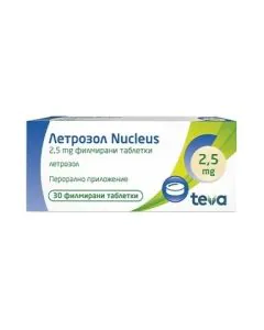 Летрозол Нуклеус 2.5 мг х30 таблетки Teva