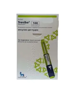 Тресиба пен инсулин деглидек 100 IU/мл 3 х5 мл Novo Nordisk
